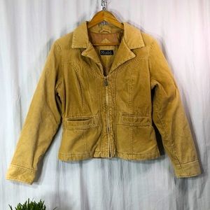 Vtg Mudd  tan corduroy  juniors  L (measurements in description)zip up jacket